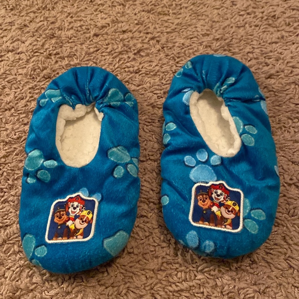 Blue paw patrol chase rubble Marshall dogs pups slippers house shoes